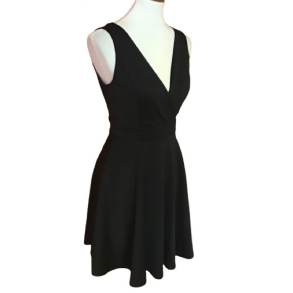 NWT Soprano Black Plunging Sexy Fit & Flare Dress - Picture 1 of 14